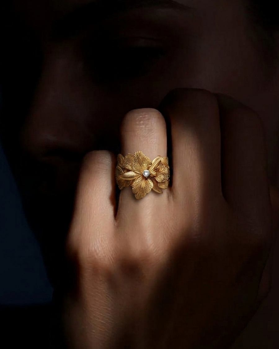 Orchid Ring Gold (Pre-order)