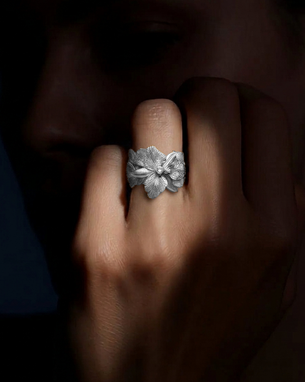 Orchid Ring Silver (Pre-order)
